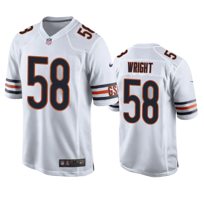 Youth Chicago Bears #58 Darnell Wright White Stitched Football Game Jersey